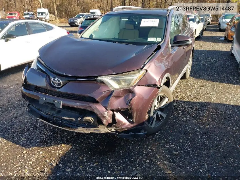 2T3RFREV8GW514487 2016 Toyota Rav4 Xle