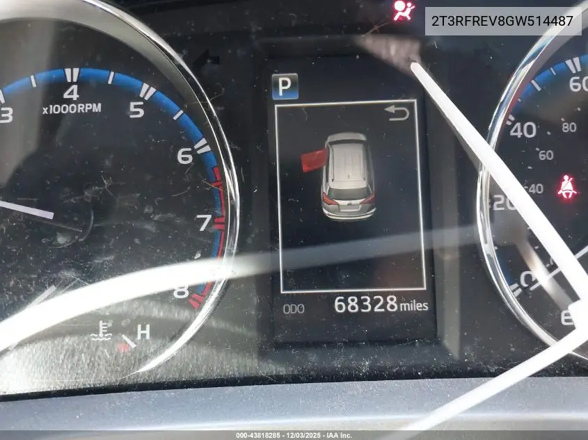 2T3RFREV8GW514487 2016 Toyota Rav4 Xle