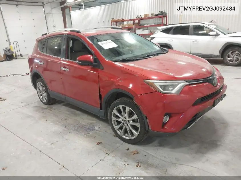 JTMYFREV2GJ092484 2016 Toyota Rav4 Limited