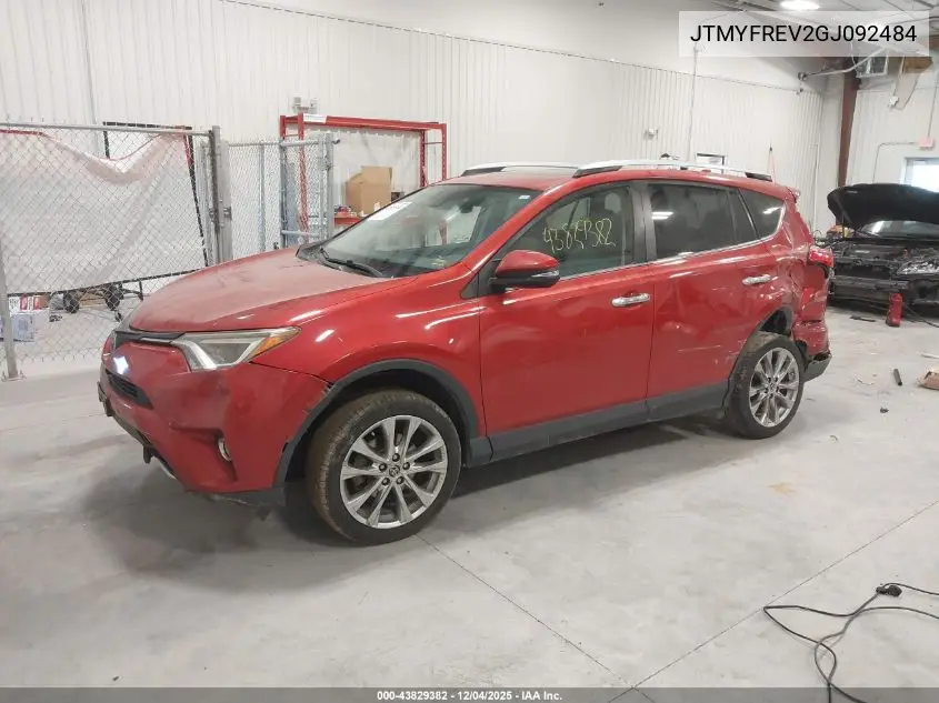 JTMYFREV2GJ092484 2016 Toyota Rav4 Limited