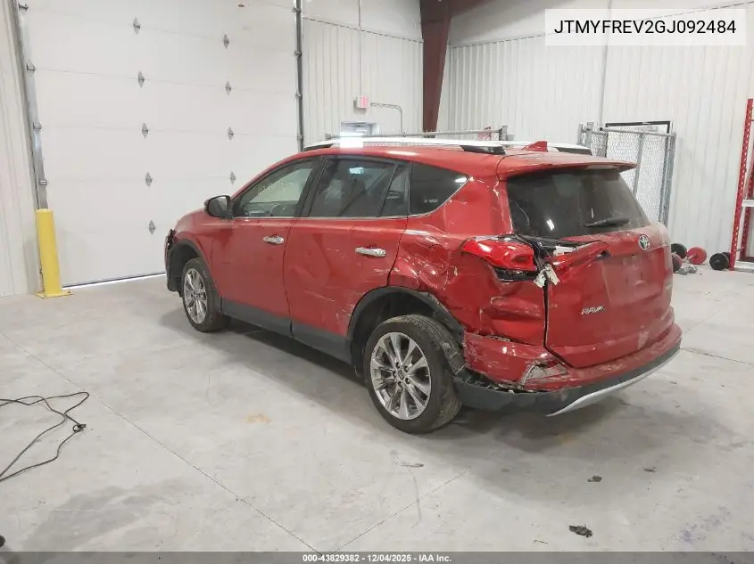 JTMYFREV2GJ092484 2016 Toyota Rav4 Limited
