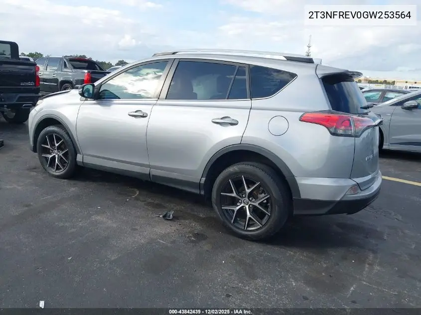 2T3NFREV0GW253564 2016 Toyota Rav4 Se