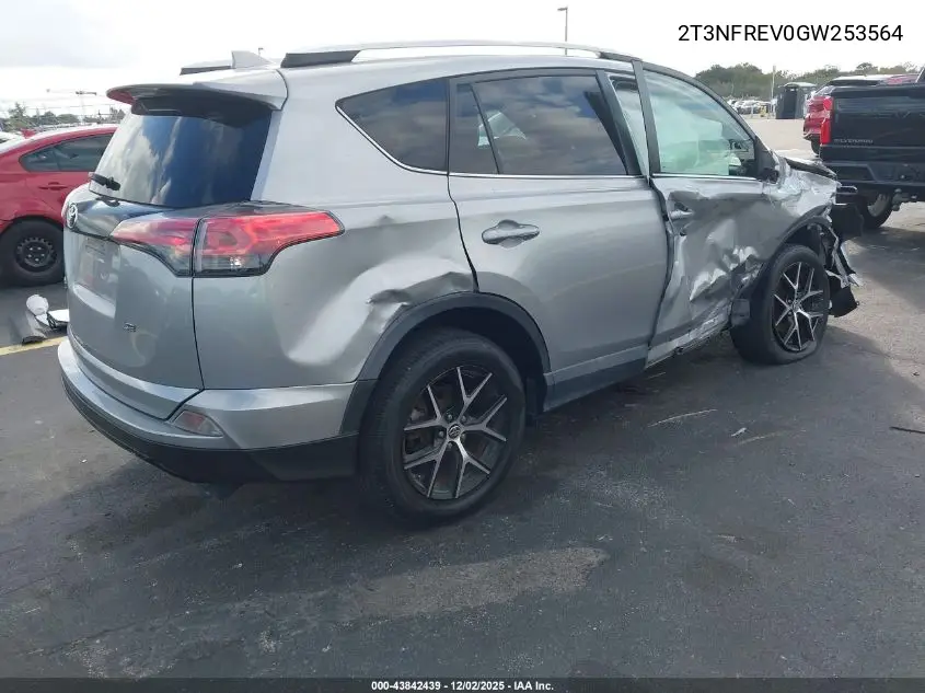 2T3NFREV0GW253564 2016 Toyota Rav4 Se