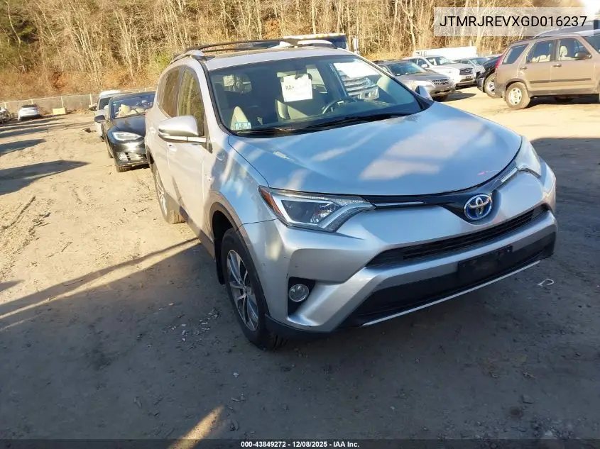 JTMRJREVXGD016237 2016 Toyota Rav4 Hybrid Xle