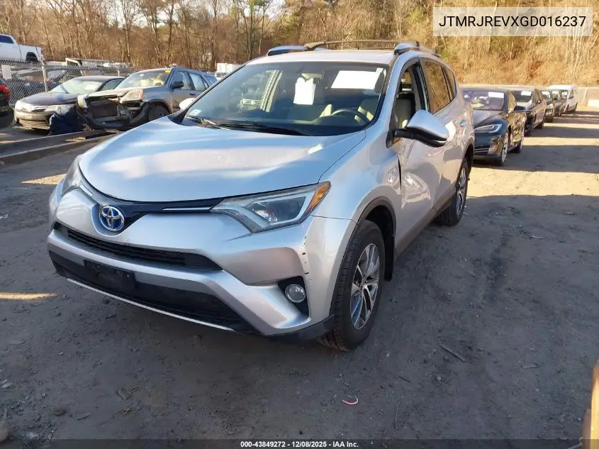 JTMRJREVXGD016237 2016 Toyota Rav4 Hybrid Xle
