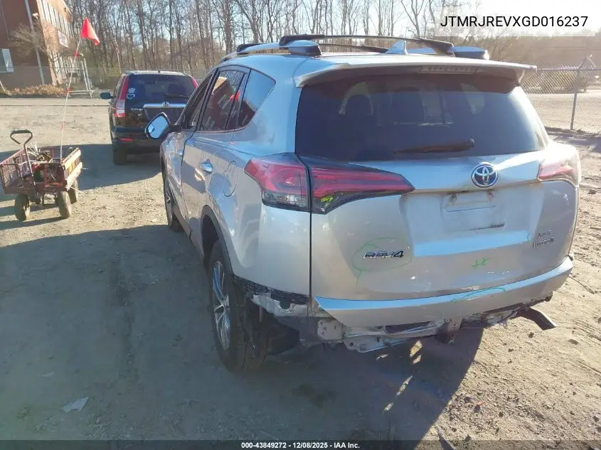 JTMRJREVXGD016237 2016 Toyota Rav4 Hybrid Xle