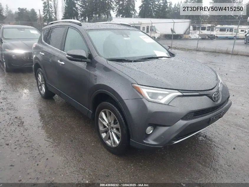 2T3DFREV5GW415250 2016 Toyota Rav4 Limited