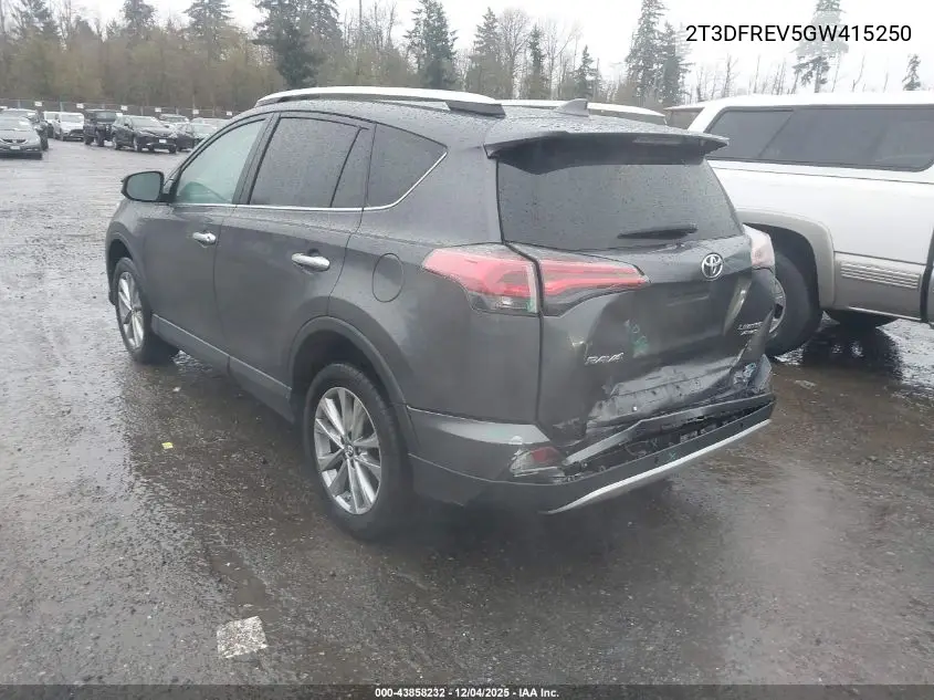 2T3DFREV5GW415250 2016 Toyota Rav4 Limited
