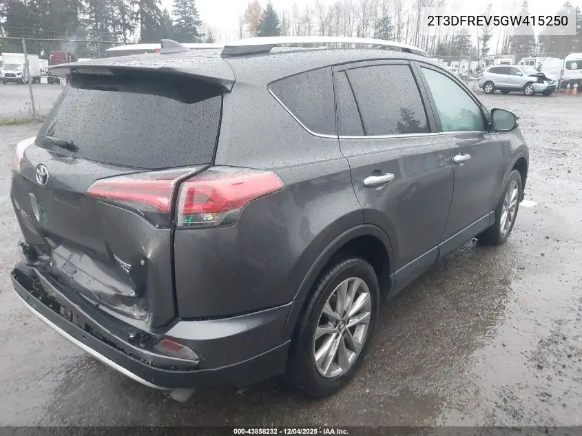 2T3DFREV5GW415250 2016 Toyota Rav4 Limited