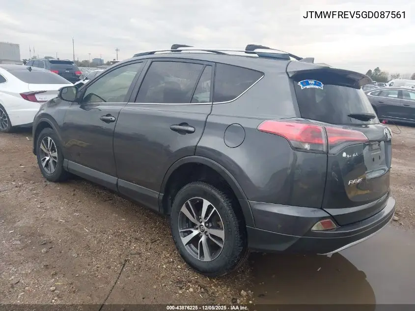 JTMWFREV5GD087561 2016 Toyota Rav4 Xle