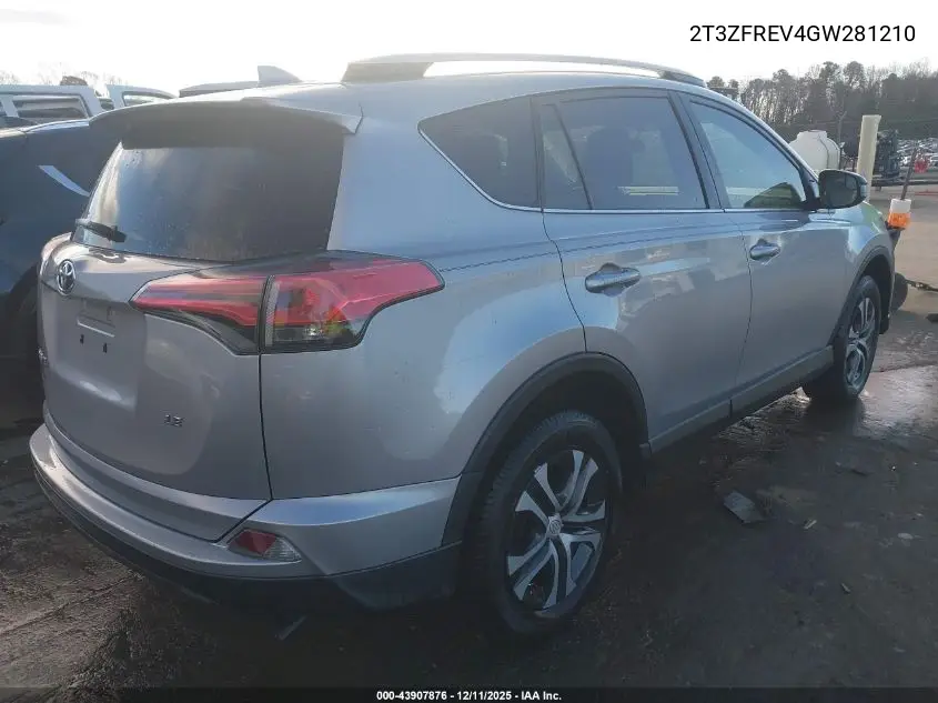 2T3ZFREV4GW281210 2016 Toyota Rav4 Le