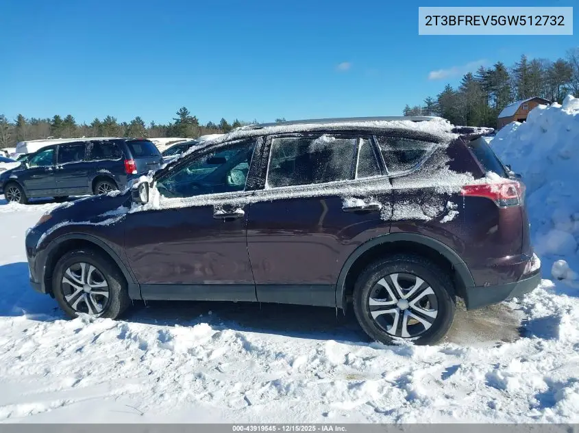 2T3BFREV5GW512732 2016 Toyota Rav4 Le