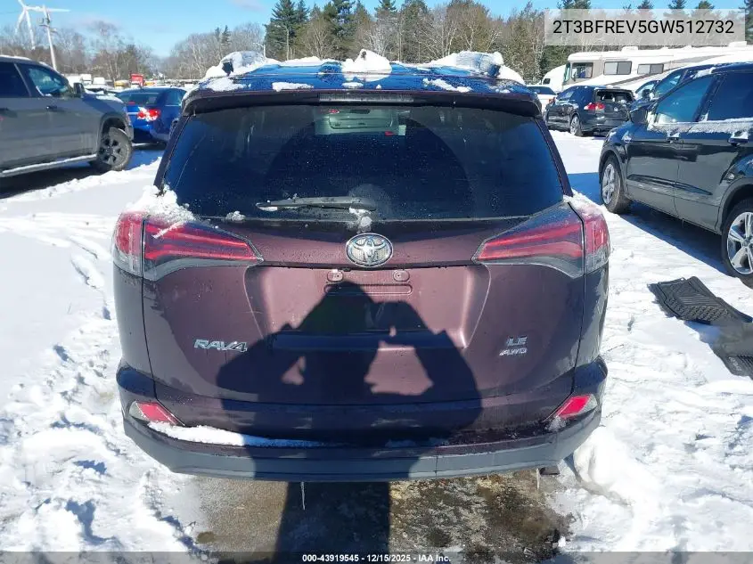 2T3BFREV5GW512732 2016 Toyota Rav4 Le
