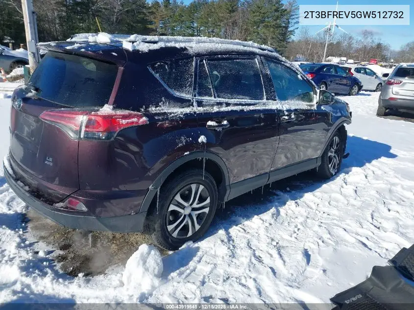 2T3BFREV5GW512732 2016 Toyota Rav4 Le