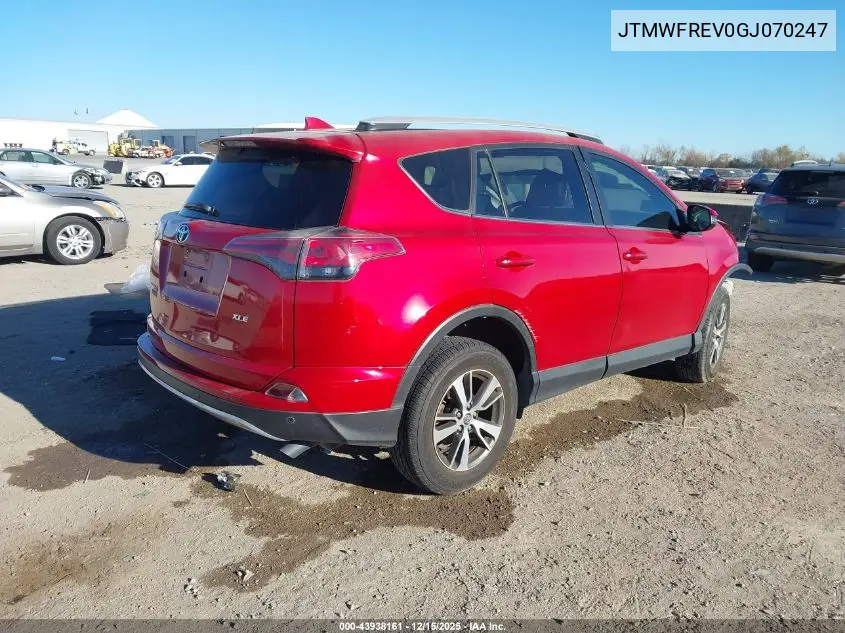 JTMWFREV0GJ070247 2016 Toyota Rav4 Xle