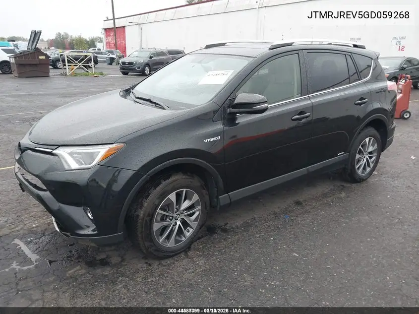 JTMRJREV5GD059268 2016 Toyota Rav4 Hybrid Xle