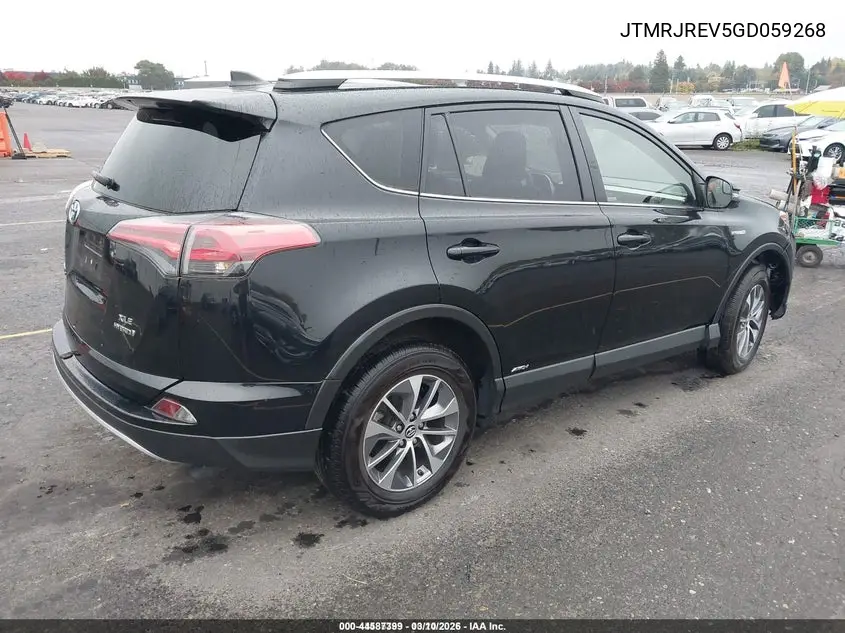 JTMRJREV5GD059268 2016 Toyota Rav4 Hybrid Xle