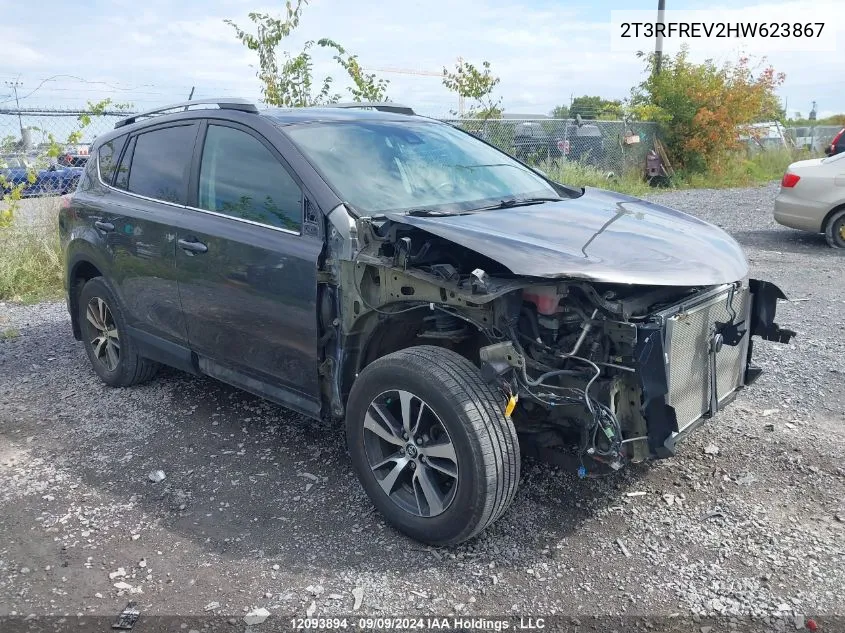 2017 Toyota Rav4 Xle VIN: 2T3RFREV2HW623867 Lot: 12093894