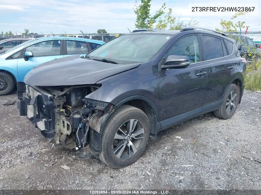 2T3RFREV2HW623867 2017 Toyota Rav4 Xle