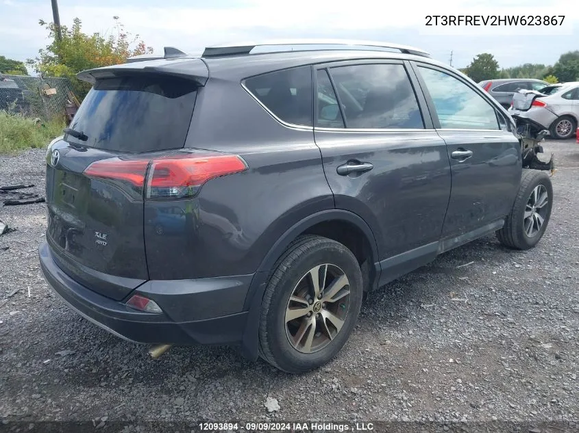 2T3RFREV2HW623867 2017 Toyota Rav4 Xle