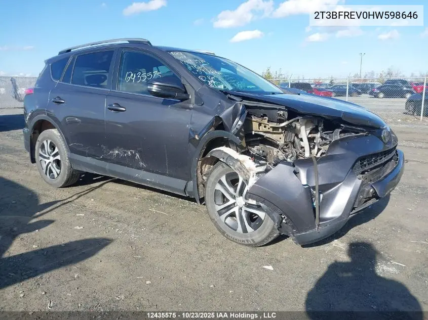 2T3BFREV0HW598646 2017 Toyota Rav4 Le