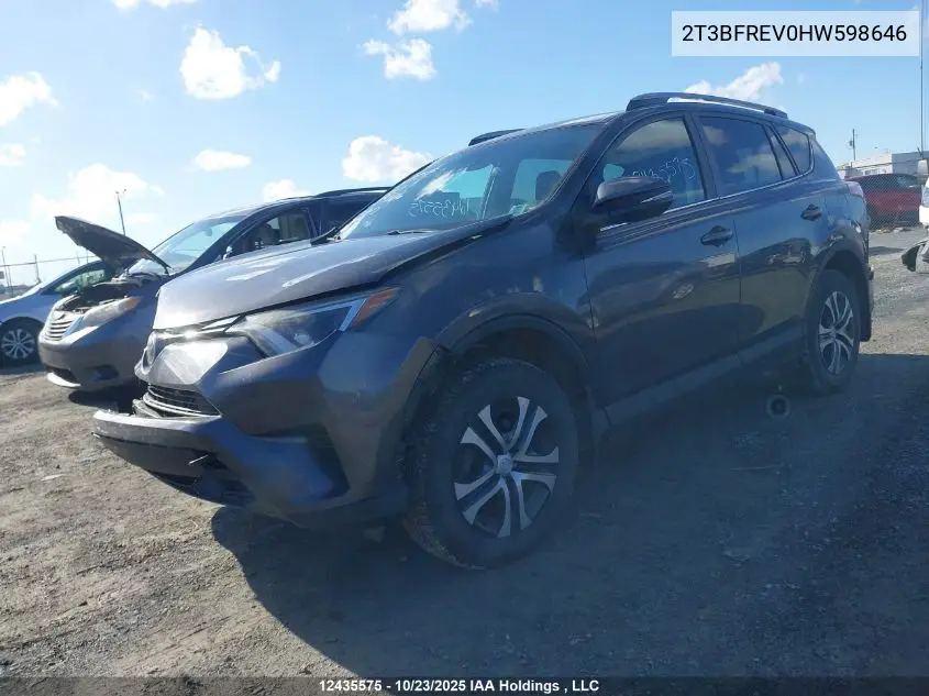 2T3BFREV0HW598646 2017 Toyota Rav4 Le
