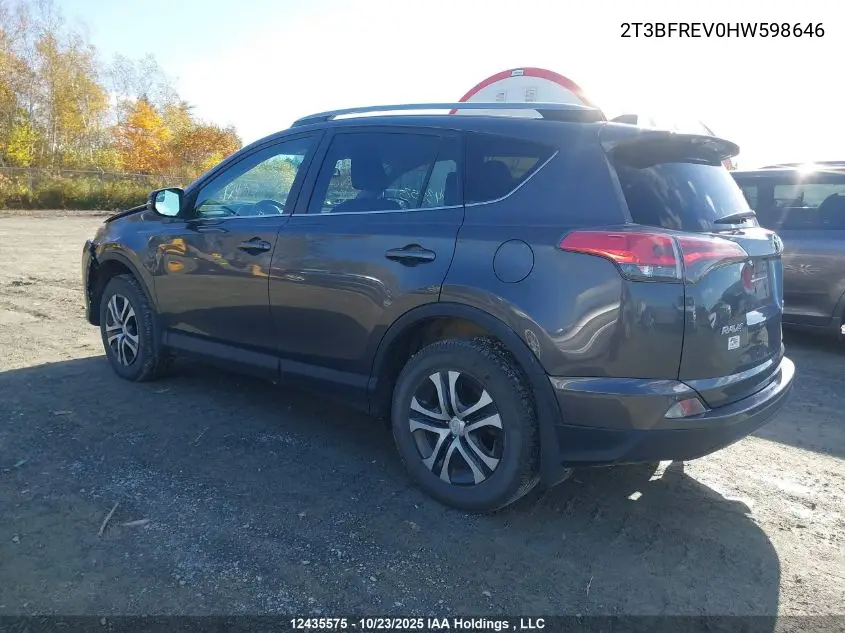 2T3BFREV0HW598646 2017 Toyota Rav4 Le