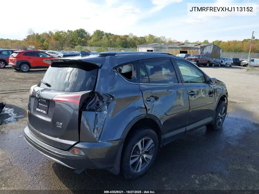 JTMRFREVXHJ113152 2017 Toyota Rav4 Xle