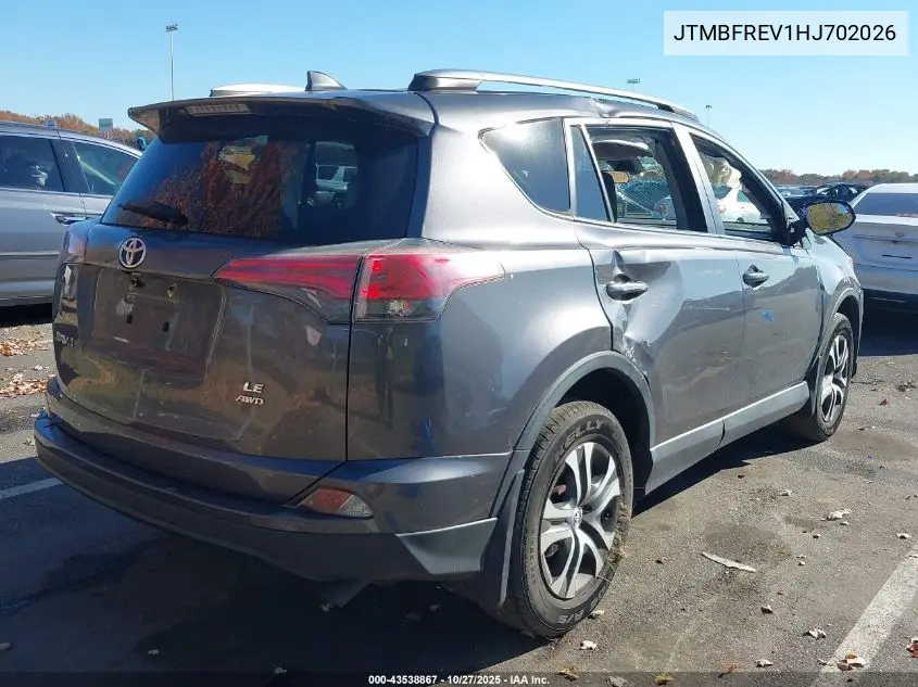 JTMBFREV1HJ702026 2017 Toyota Rav4 Le