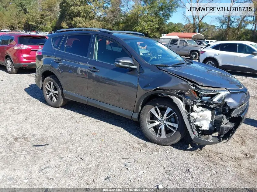 JTMWFREV3HJ708735 2017 Toyota Rav4 Xle