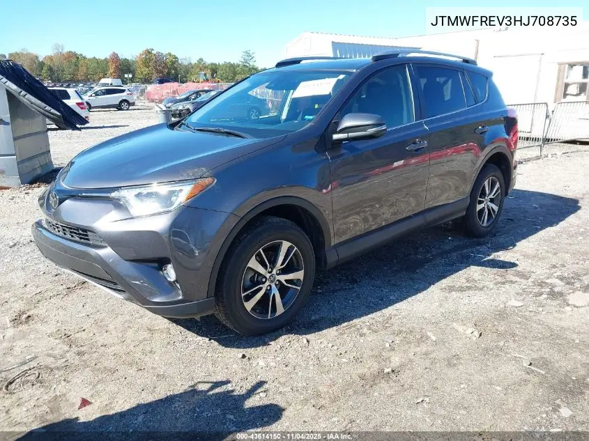JTMWFREV3HJ708735 2017 Toyota Rav4 Xle