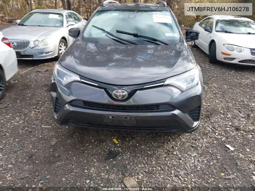 JTMBFREV6HJ106278 2017 Toyota Rav4 Le