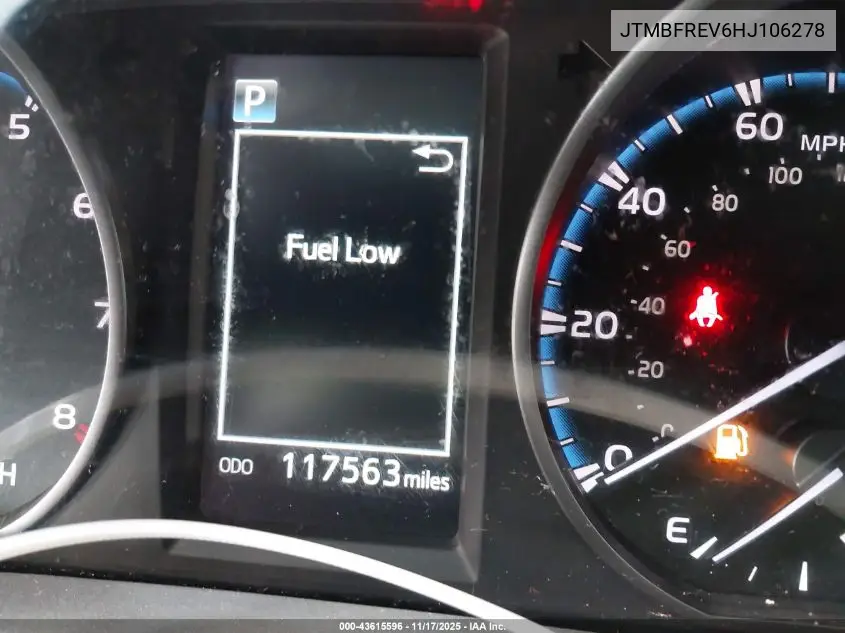 JTMBFREV6HJ106278 2017 Toyota Rav4 Le