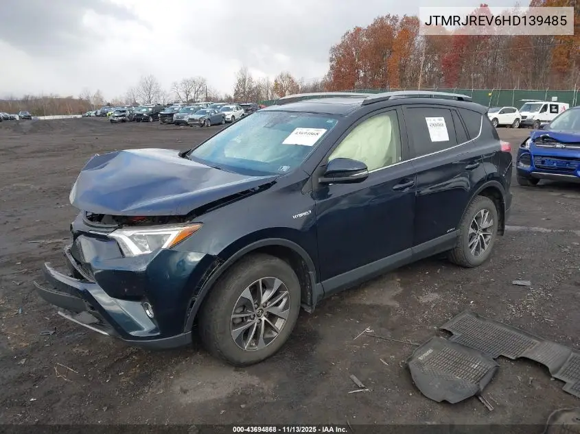 JTMRJREV6HD139485 2017 Toyota Rav4 Hybrid Xle