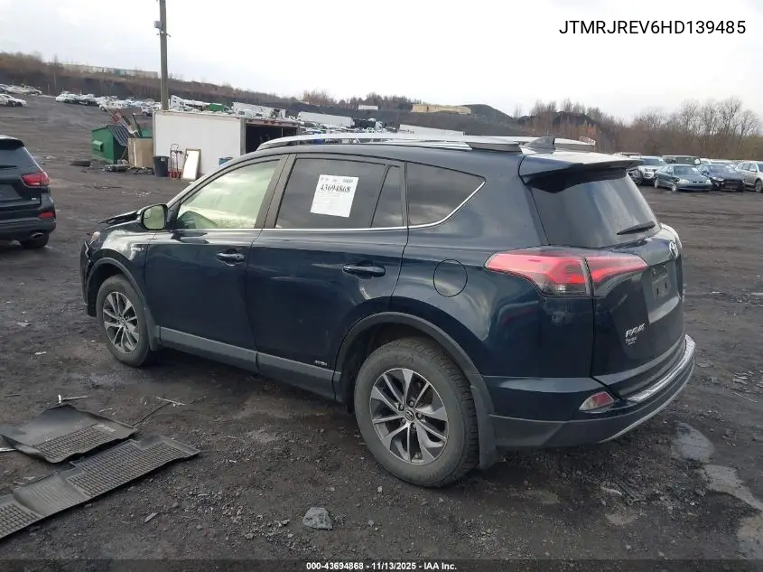 JTMRJREV6HD139485 2017 Toyota Rav4 Hybrid Xle