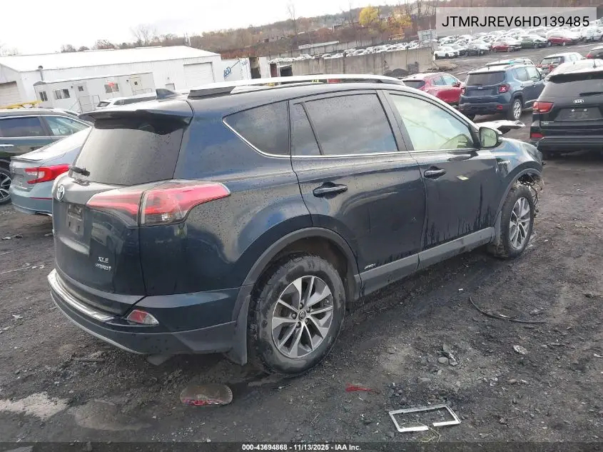 JTMRJREV6HD139485 2017 Toyota Rav4 Hybrid Xle