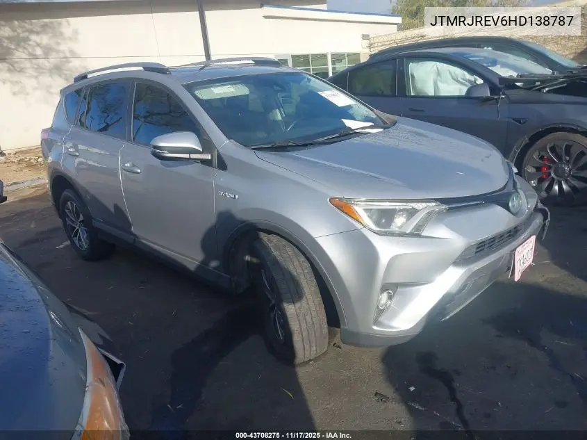 JTMRJREV6HD138787 2017 Toyota Rav4 Hybrid Xle
