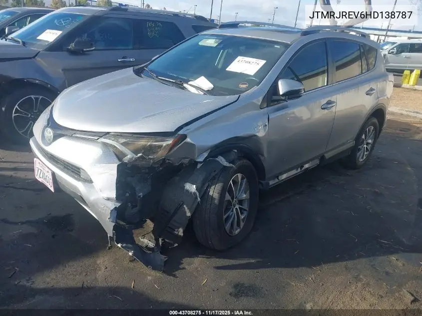 JTMRJREV6HD138787 2017 Toyota Rav4 Hybrid Xle