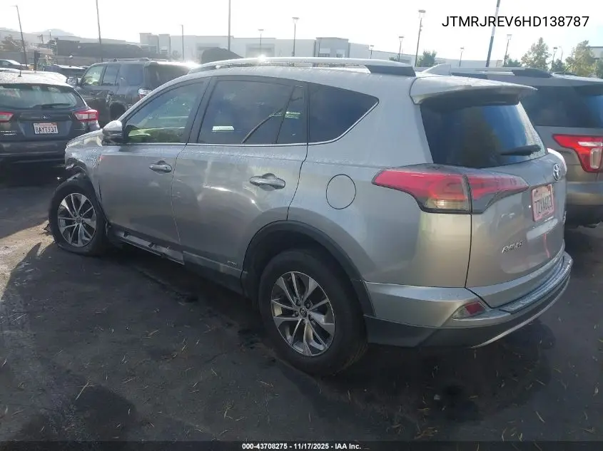 JTMRJREV6HD138787 2017 Toyota Rav4 Hybrid Xle