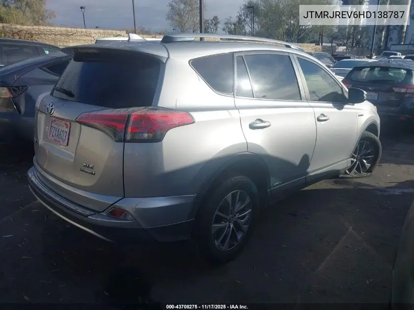 JTMRJREV6HD138787 2017 Toyota Rav4 Hybrid Xle