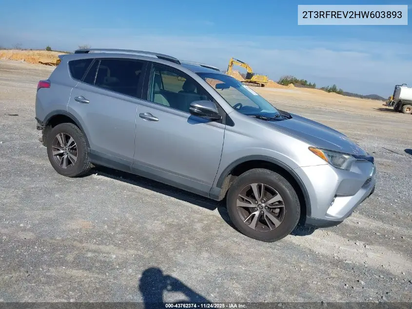 2T3RFREV2HW603893 2017 Toyota Rav4 Xle