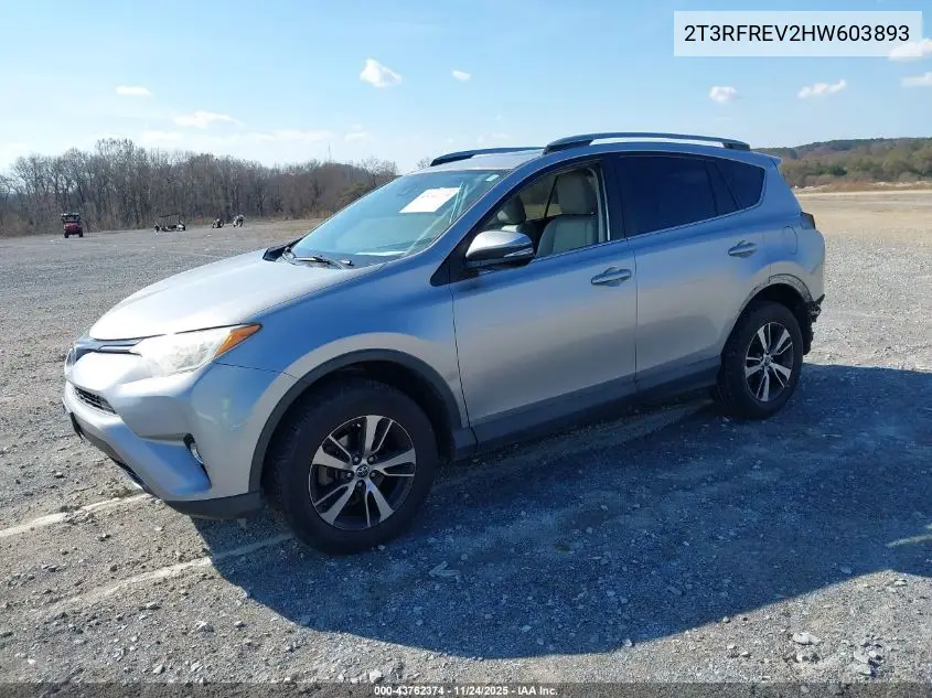 2T3RFREV2HW603893 2017 Toyota Rav4 Xle