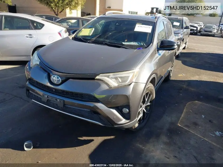 JTMJJREV5HD152547 2017 Toyota Rav4 Hybrid Se