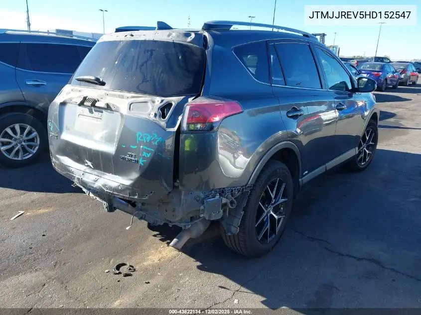 JTMJJREV5HD152547 2017 Toyota Rav4 Hybrid Se