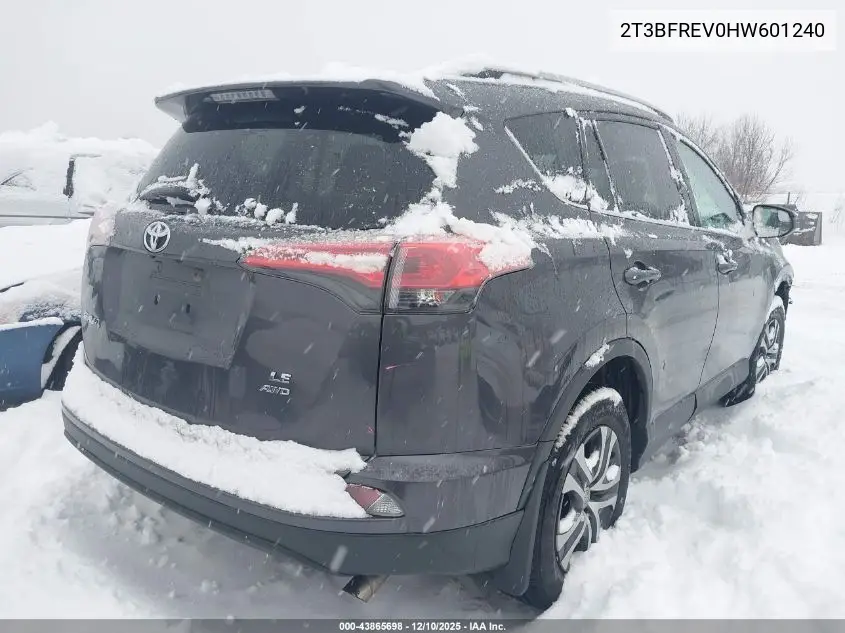 2T3BFREV0HW601240 2017 Toyota Rav4 Le