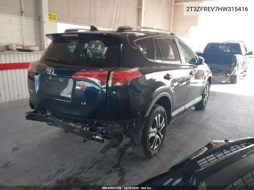 2T3ZFREV7HW315416 2017 Toyota Rav4 Le