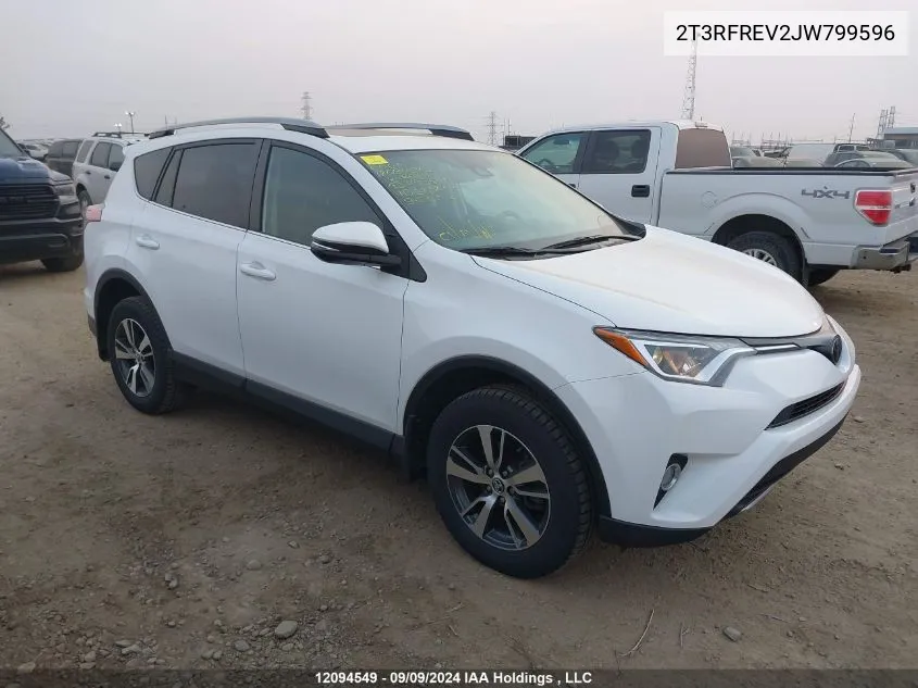 2018 Toyota Rav4 Adventure/Xle VIN: 2T3RFREV2JW799596 Lot: 12094549