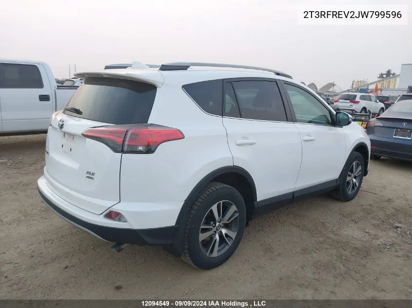 2018 Toyota Rav4 Adventure/Xle VIN: 2T3RFREV2JW799596 Lot: 12094549