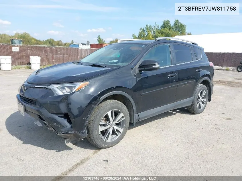 2018 Toyota Rav4 Le VIN: 2T3BFREV7JW811758 Lot: 12103746