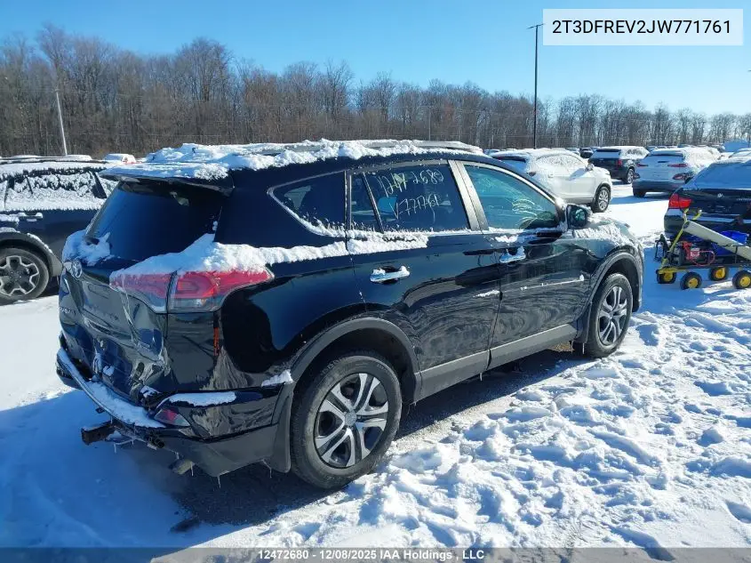 2T3DFREV2JW771761 2018 Toyota Rav4 Limited